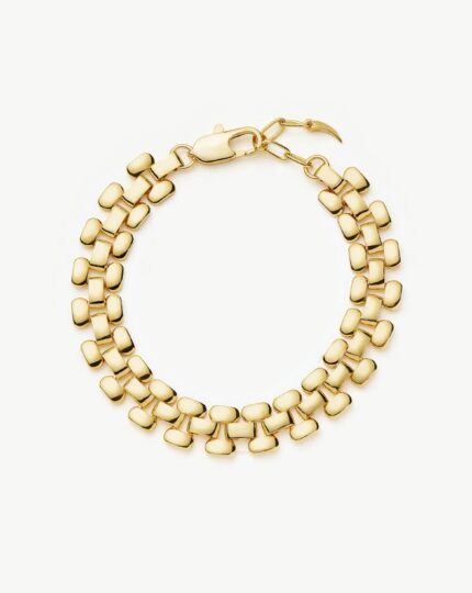 Timepiece Wide Chain Bracelet | 18ct Gold Plated